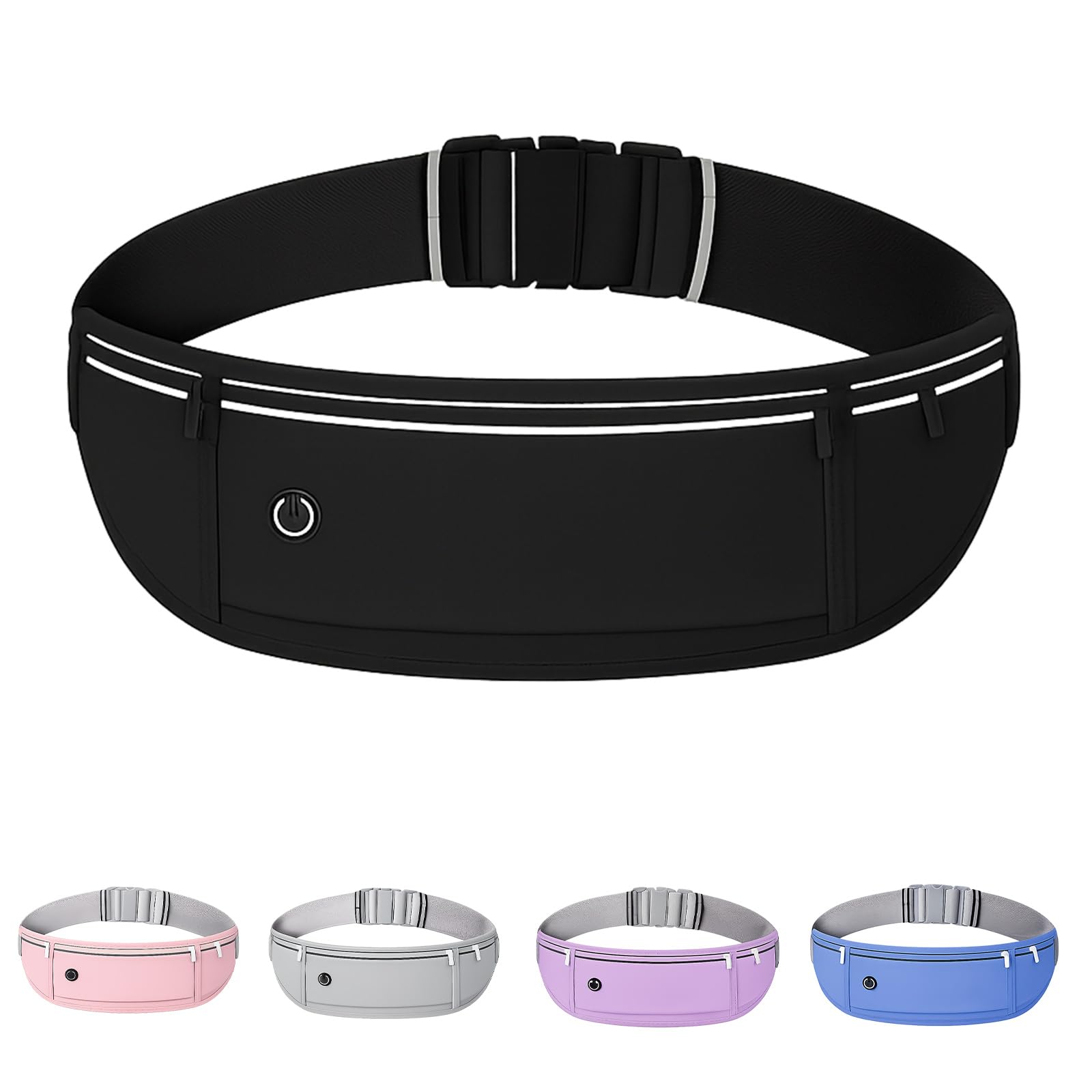 Running Belt Water-Resistant Adjustable Elastic Strap, Reflective