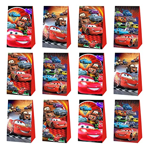 Zplhbhx 12Pcs Lightning Mcqueen Party Favor Gift Bags, Cars Birthday Party Supplies For Lightning Mcqueen Birthday Party Decorations #TOP3