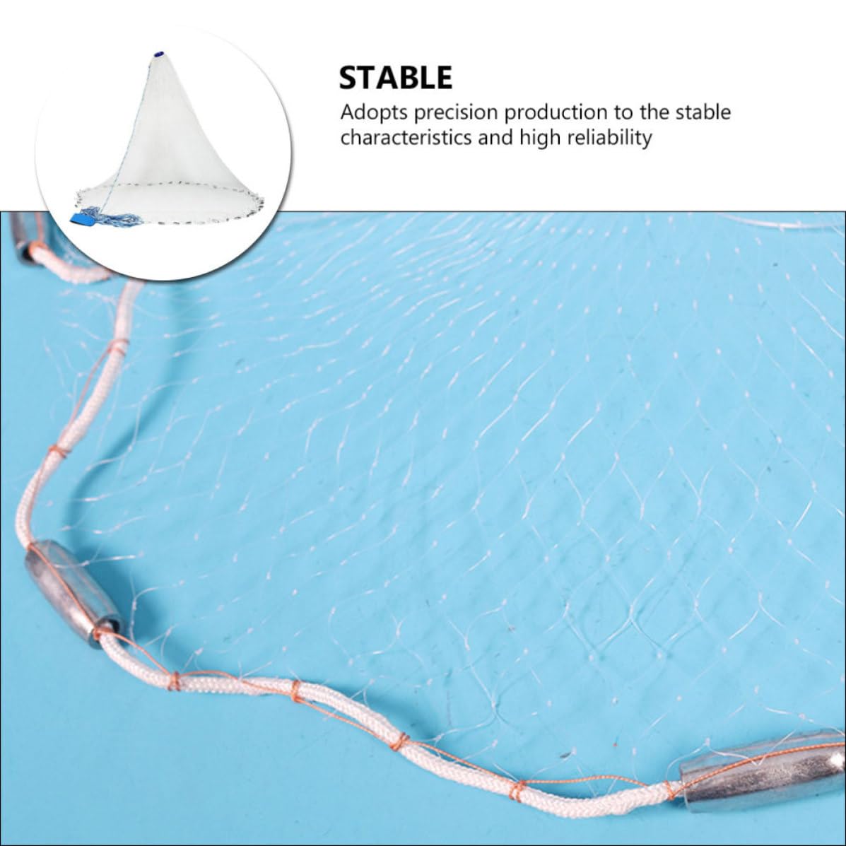 Red de Pesca Manual de Plástico y Acero Inoxidable Plegable | Ligera y Fiable, Fácil de Guardar y Transportar, Cuerda Resistente para Uso al Aire Libre