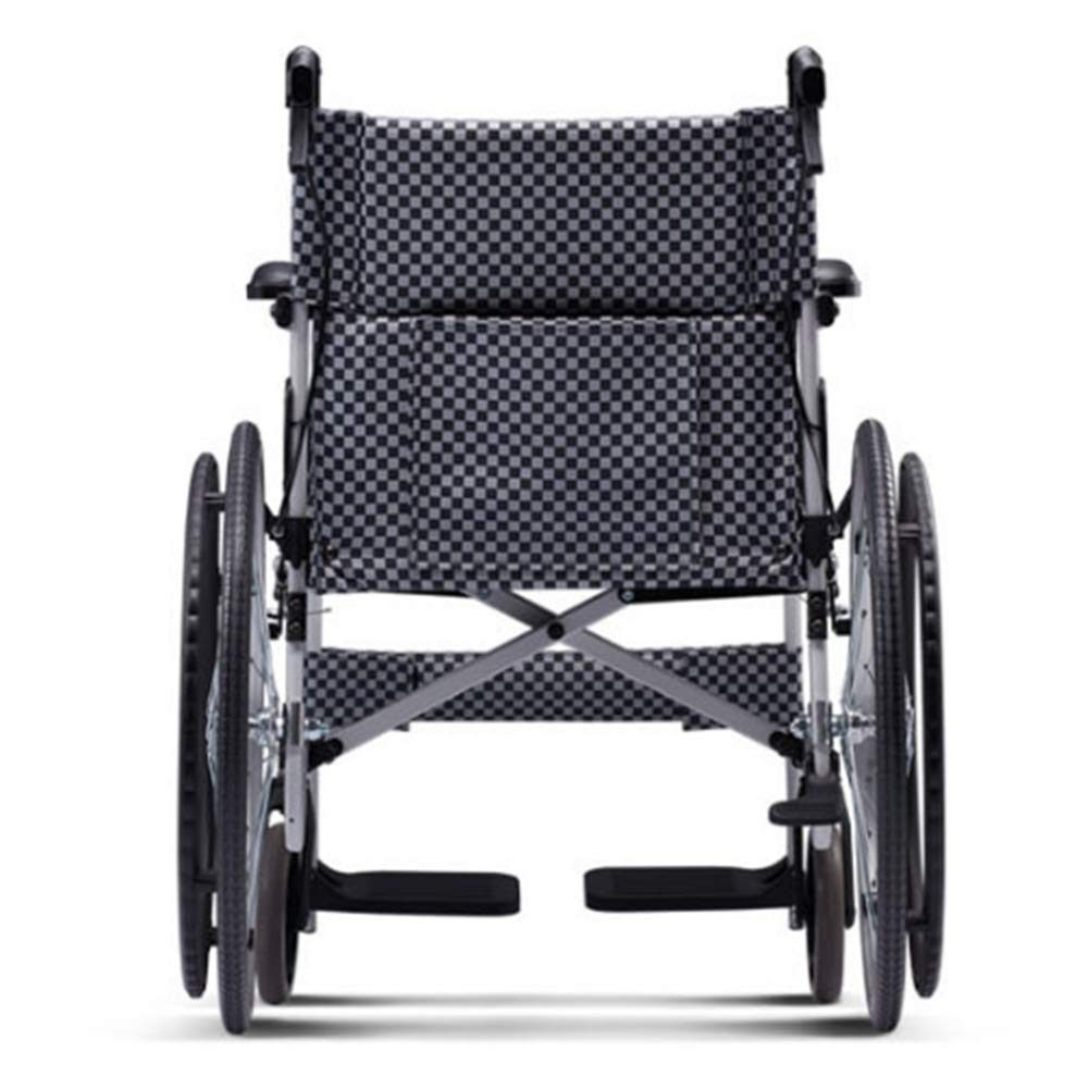 Wózek inwalidzki, lekki składany wózek inwalidzki jazda medyczna, wózek inwalidzki przenośny stop aluminium osoby starsze niepełnosprawne podróż podróż ręczny wózek inwalidzki