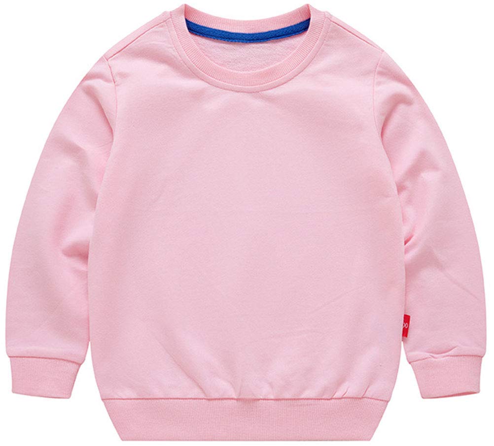 PTPuke Toddler Boys Girls Solid Cotton Thin Sweatshirt Long Sleeve top T-Shirts