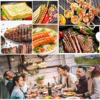 HAZYJT 2000w Tischgrill Elektrisch Kontaktgrill/sandwichmaker/panini Maker/fettarmes Grillen/toasts,Steak,gemüse/led… – Bild 4