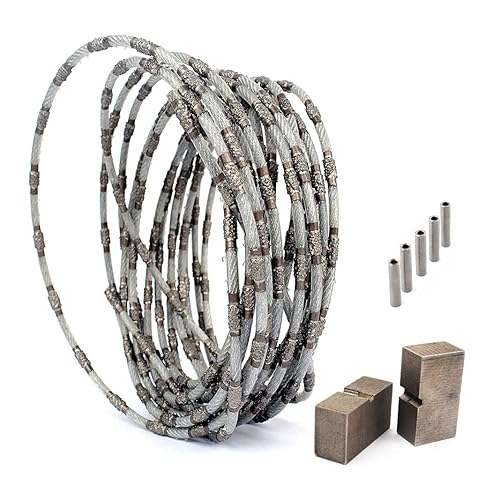 SUBRILLI 10 M diamante alambre corte minería cuerda sierra con conector cerrado lazo para granito mármol jade piedra concreto