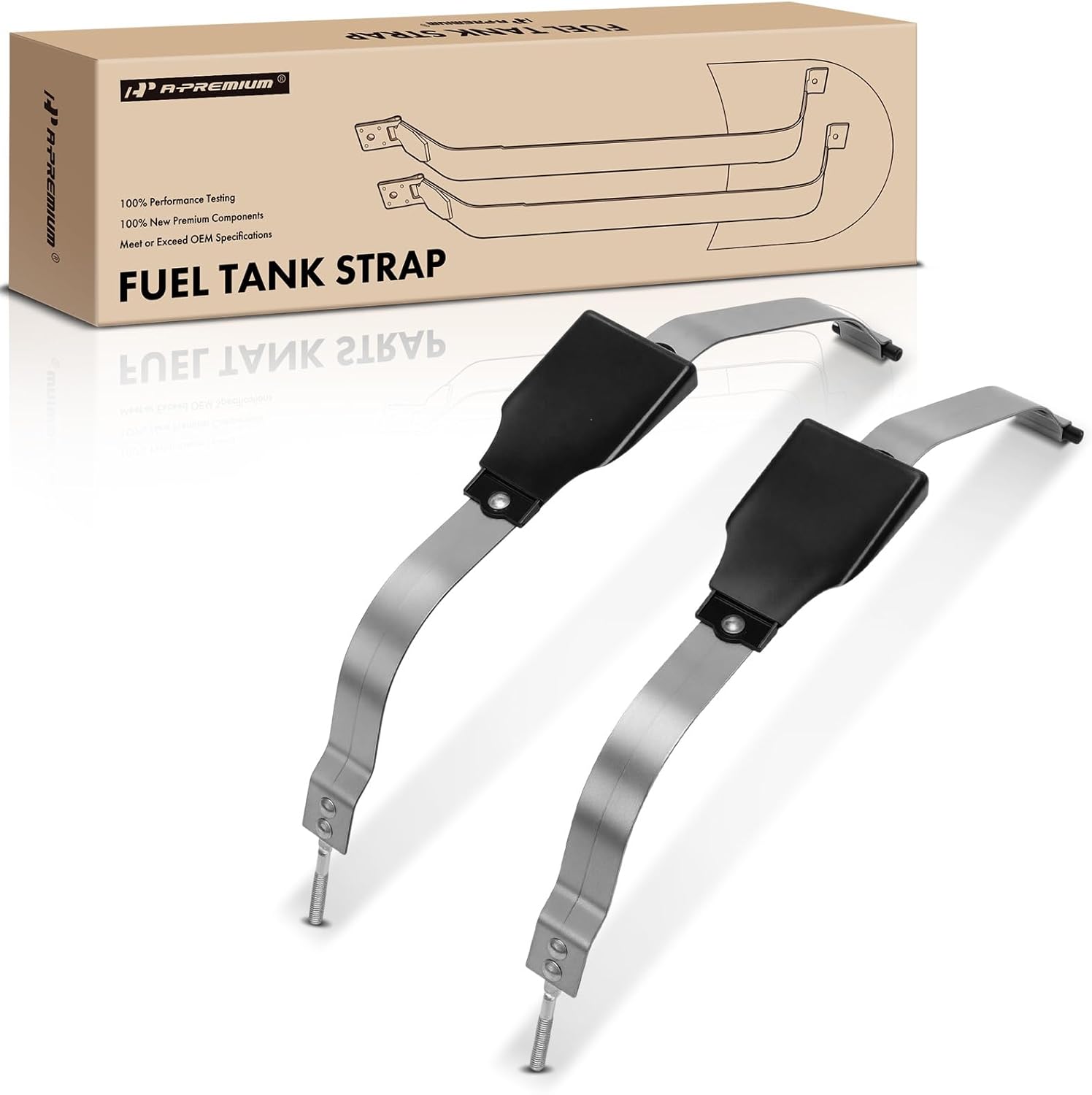 A-Premium Fuel Tank Straps with Plastic Blocks Compatible with Jeep Wrangler 1997-2006