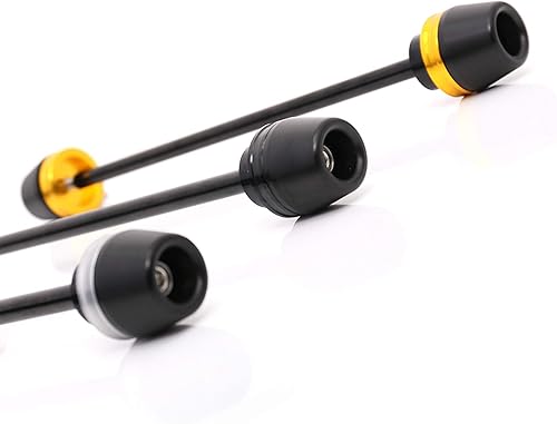 Miniatura 10 de MC MOTOPARTS Compatible con MT07 FZ07 2018-2019 Negro Rueda Delantera Eje Tenedor Sliders Protectores Crash Protector