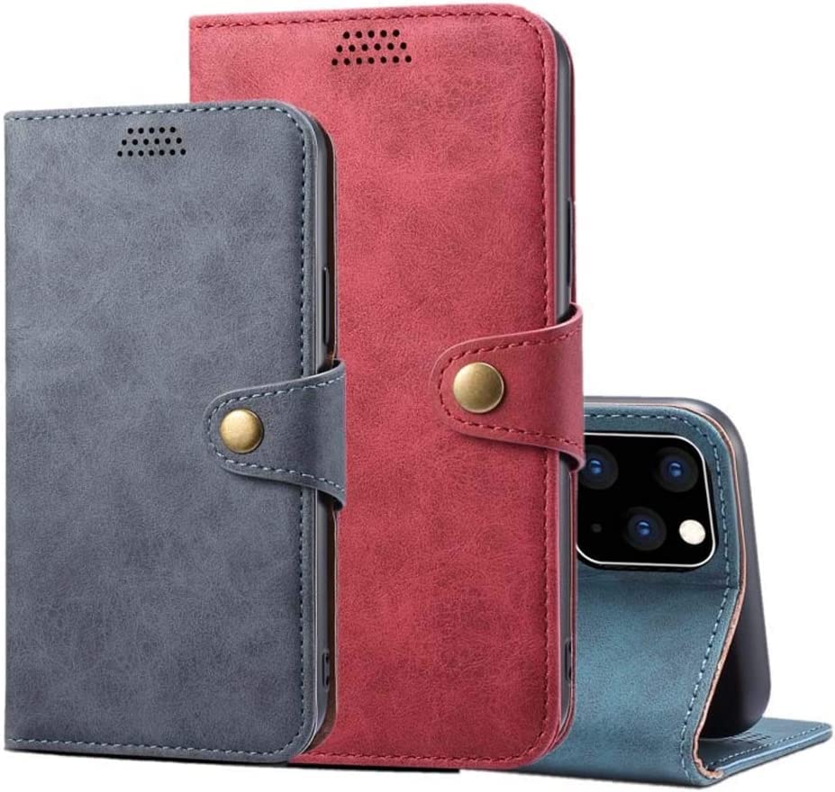 Étui en cuir iPhone 12 marron, housse à clapet chic avec support - 6