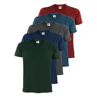 ALPIDEX T-Shirt Magliette da Uomo Confezione da 5 Scollo a V Shirt Cotone Manica Corta