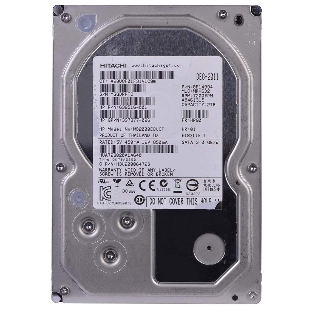 Hitachi Ultrastar 7K3000 HUA723020ALA640 2 TB 3 5 Internal Hard Drive Renewed
