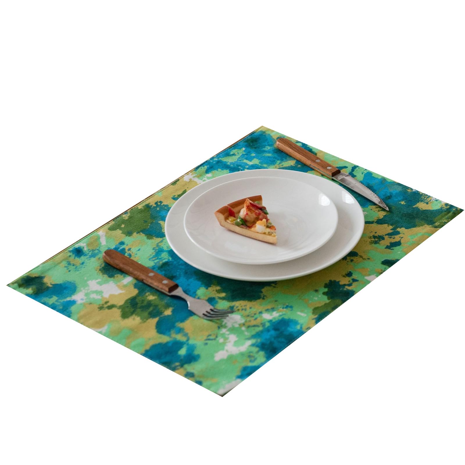 Jazuaiao Washable Linen Placemat for Dining Table Florals Daisys Print Safe Materials Home Entertaining Easy Cleaning Dining Table Mat