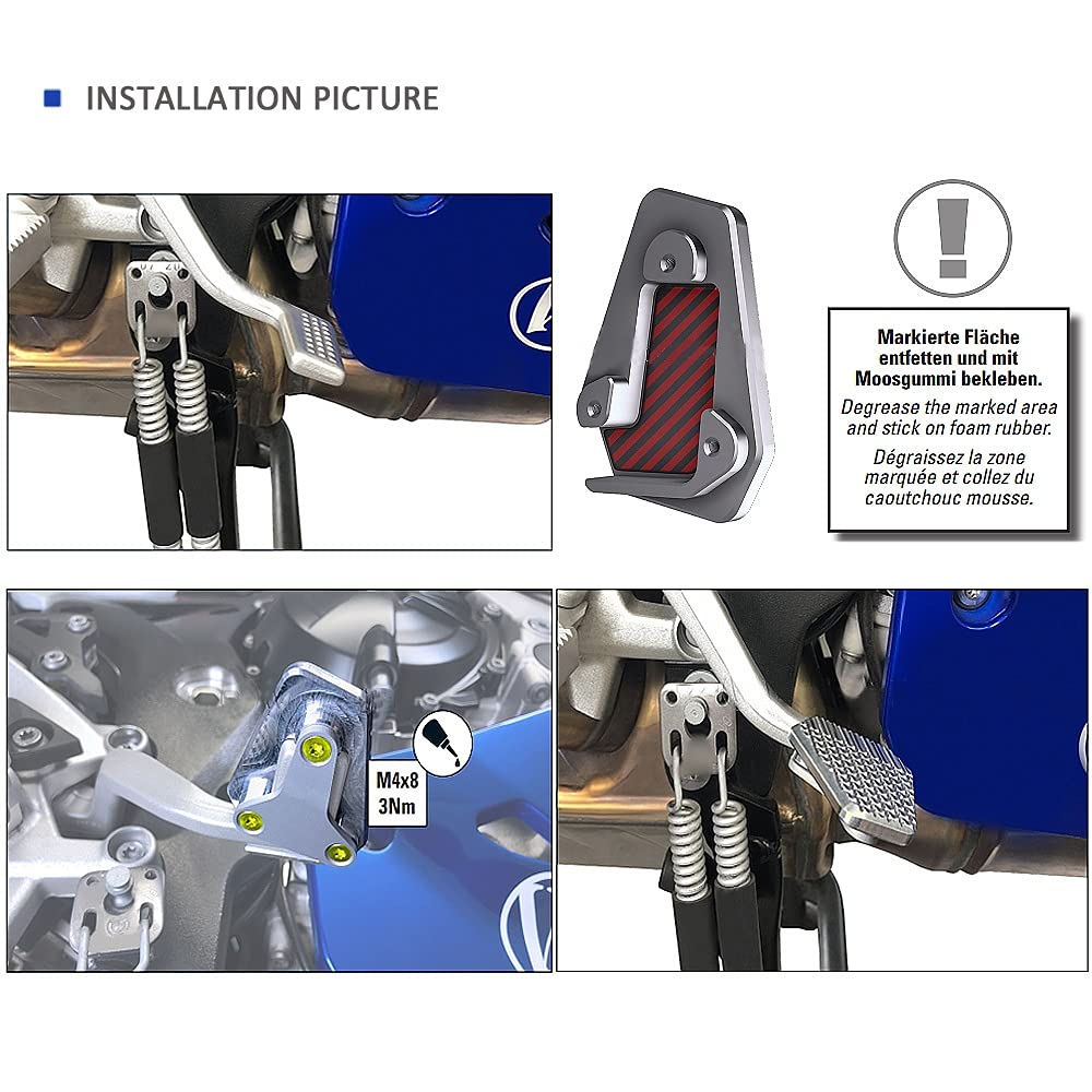 Pedal De Palanca De Freno Trasero De Motocicleta Ampliar Extensión 2020 2021 para BMW S1000XR S 1000 XR Extensor De Almohadilla De Freno Trasero (Color : Black)