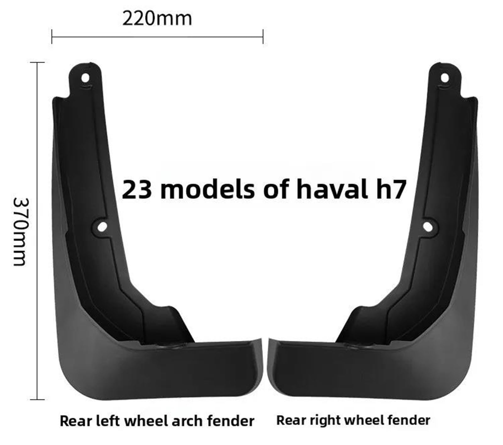 pour GWM pour HAVAL H7 2024-2026 Bavettes Protection Avant Arrière ABS Accessoires Auto