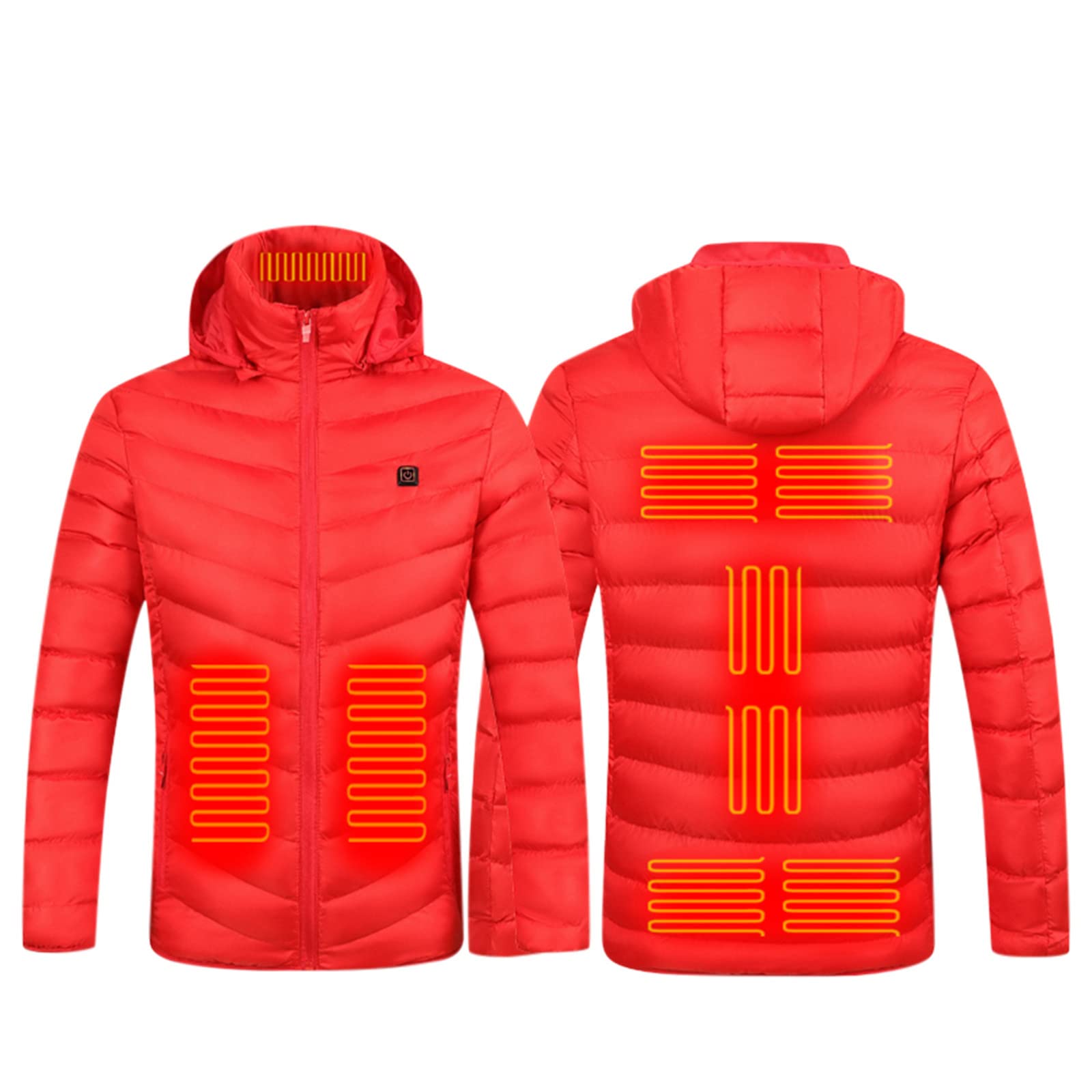 Chaleco Calefactor USB 9 Piezas Hombre Y Mujer Calefacción Abrigo Calefactado Algodón Calefactable Camiseta Amarilla Camisetas Interiores Tallas Grandes Blusa Fiesta Camisas Tunica