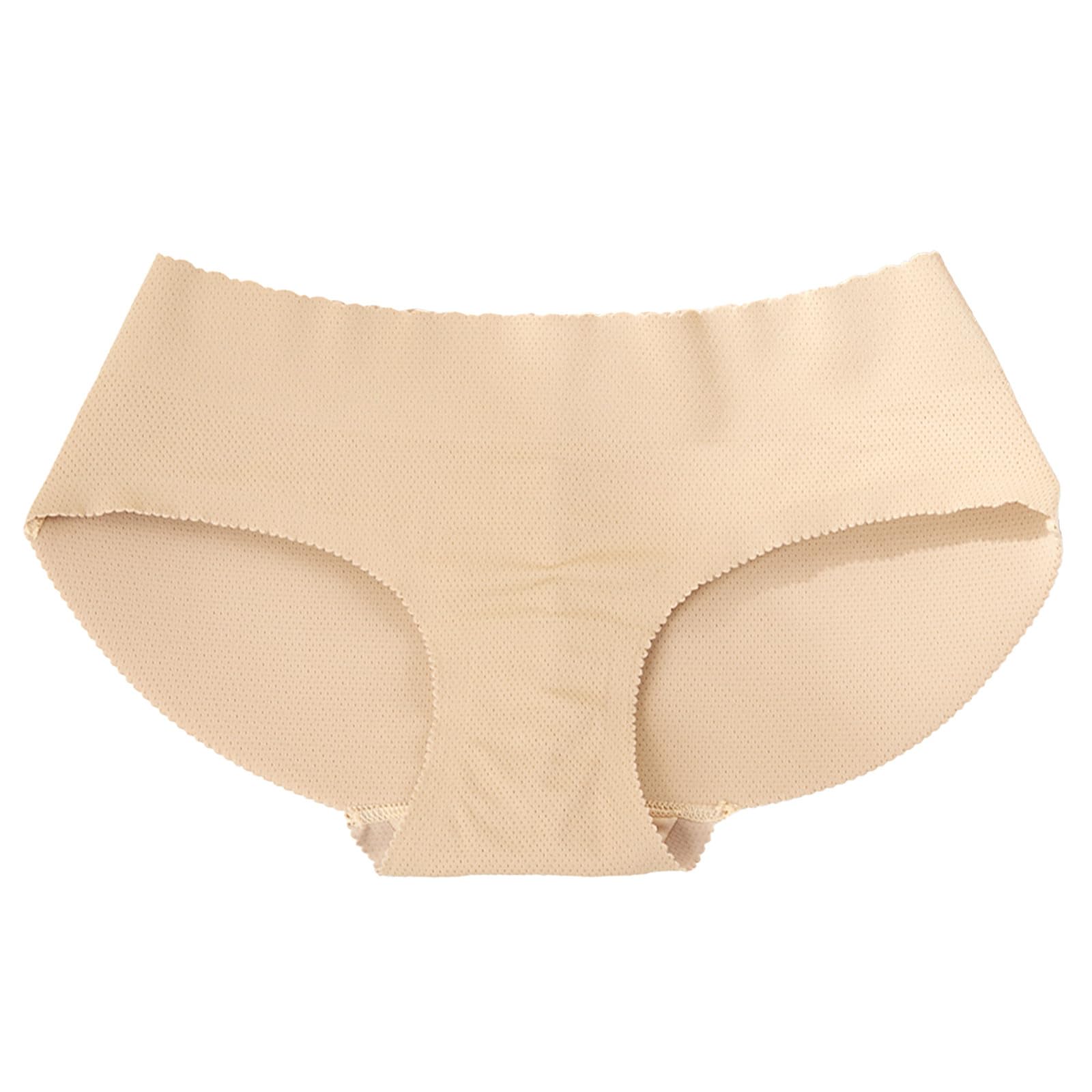 Womens Padded Panties Comfy Breathable Full Coverage Seamless Underwear Bottom Solid Color Hip Lift Up Briefs 2025