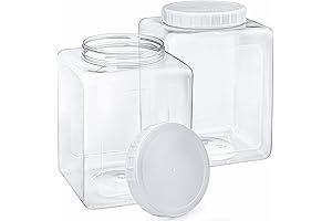 Elsjoy Jumbo Snack Containers with Practical Lids