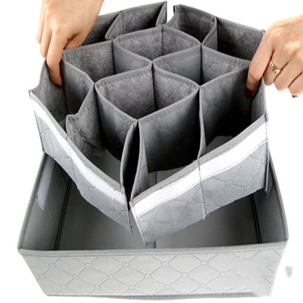 Organizzatori Pieghevoli per cassetti della Biancheria Intima Divisori portaoggetti Scatola portaoggetti per Armadio Organizer 30 Griglie per Vestiti Reggiseni Sciarpe Cravatte Calzini