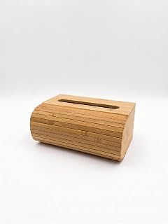 Natural Bamboo Tissue Box Cover Rectangular, Premium Facial Tissue Dispenser for Home & Office, Minimalist Bamboo Tissue Holder with Magnetic Top, Inner Size 6.89"x4.13"x2.95"