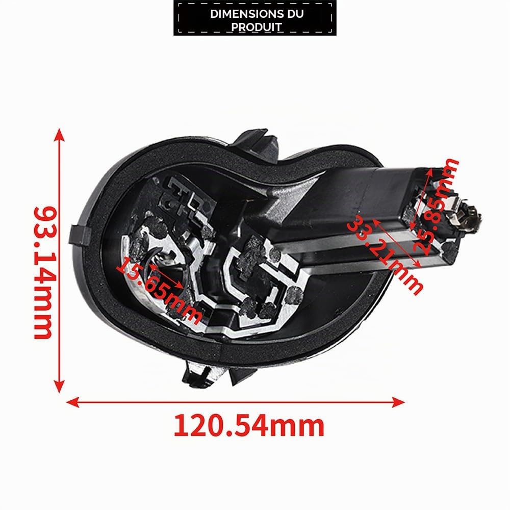 Support de lampe arrière gauche Support de lampe de feu arrière avec fiche de réparation côté conducteur Compatible avec Vauxhall Astra K 2016- 39001577 Support d'ampoule de feu arrière