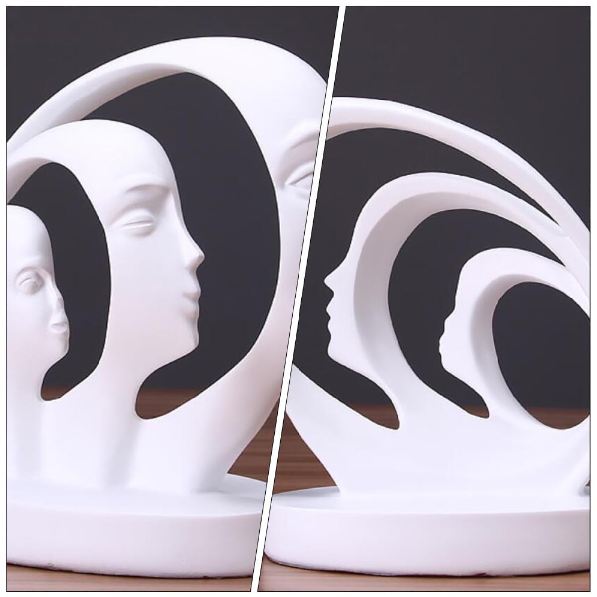 Beavorty Adorno Artesanal de Resina para Decoración del Hogar, Figura Elegante y Delicada para Dormitorio u Oficina, Diseño Único y Estilo Moderno en Blanco