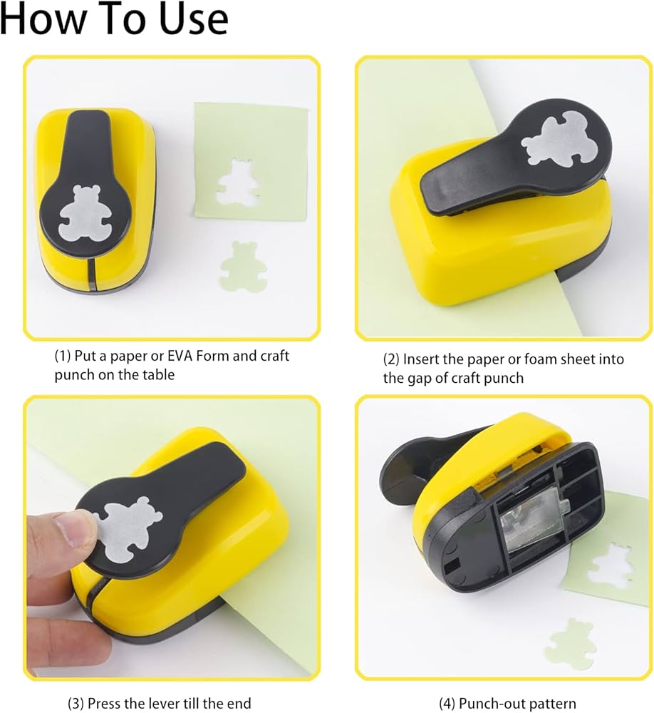 Amazon.co.jp: クマ型ペーパーパンチ 1インチ穴パンチレバーアクション