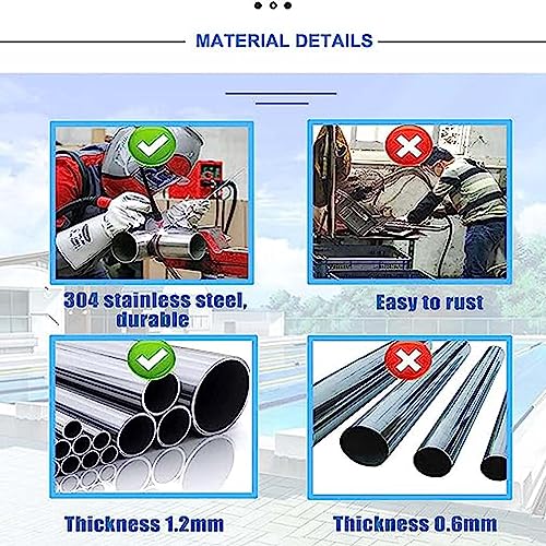 Barandal para Piscina de Acero Inoxidable 304 con Base Rápida miniatura 4