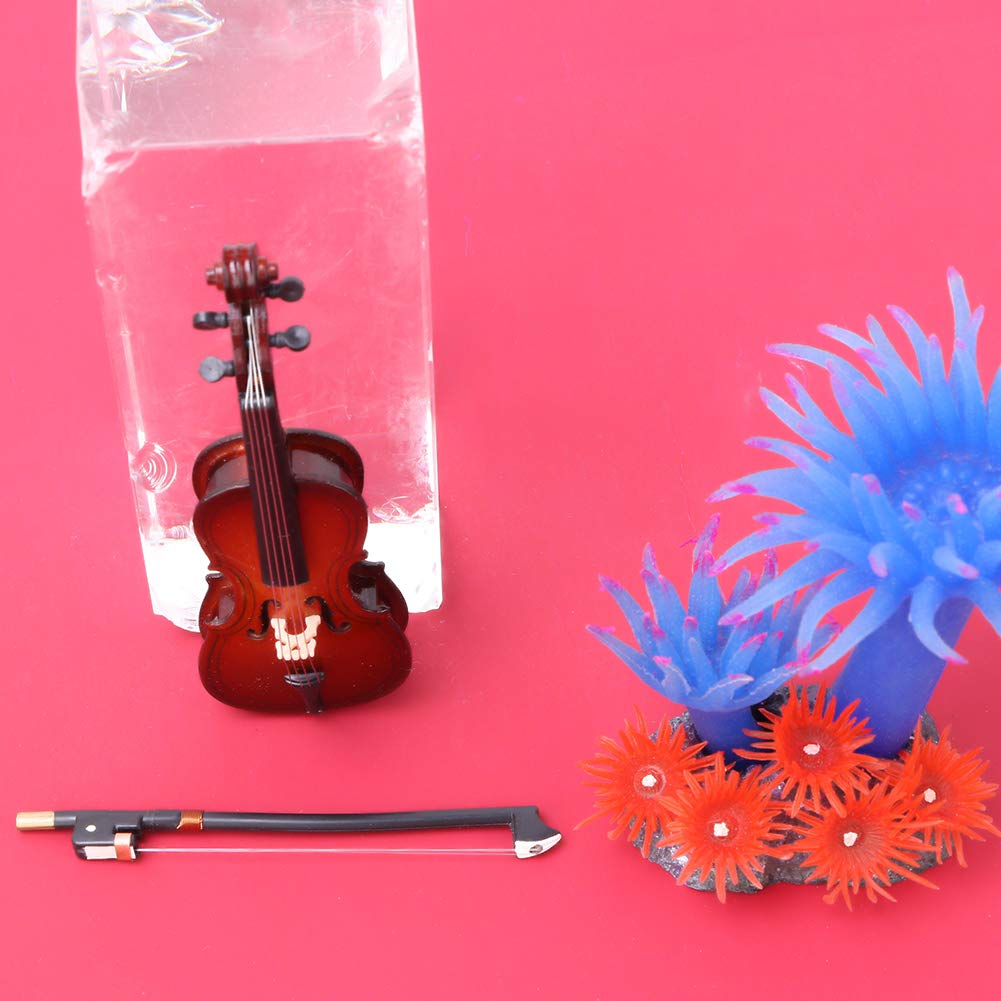 Modello di Violoncello in Miniatura da 10 cm, Modello di Strumento per Violoncello in Legno Mini Carino per Idee di Ornamenti per Mensole da Scrivania