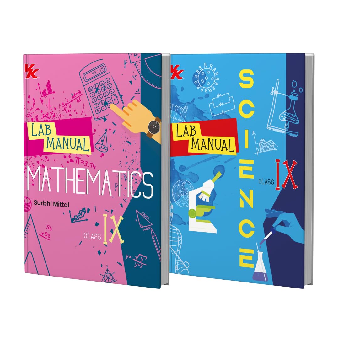 Lab Manual Mathematics, Science (HB) With Worksheet (Set of 2