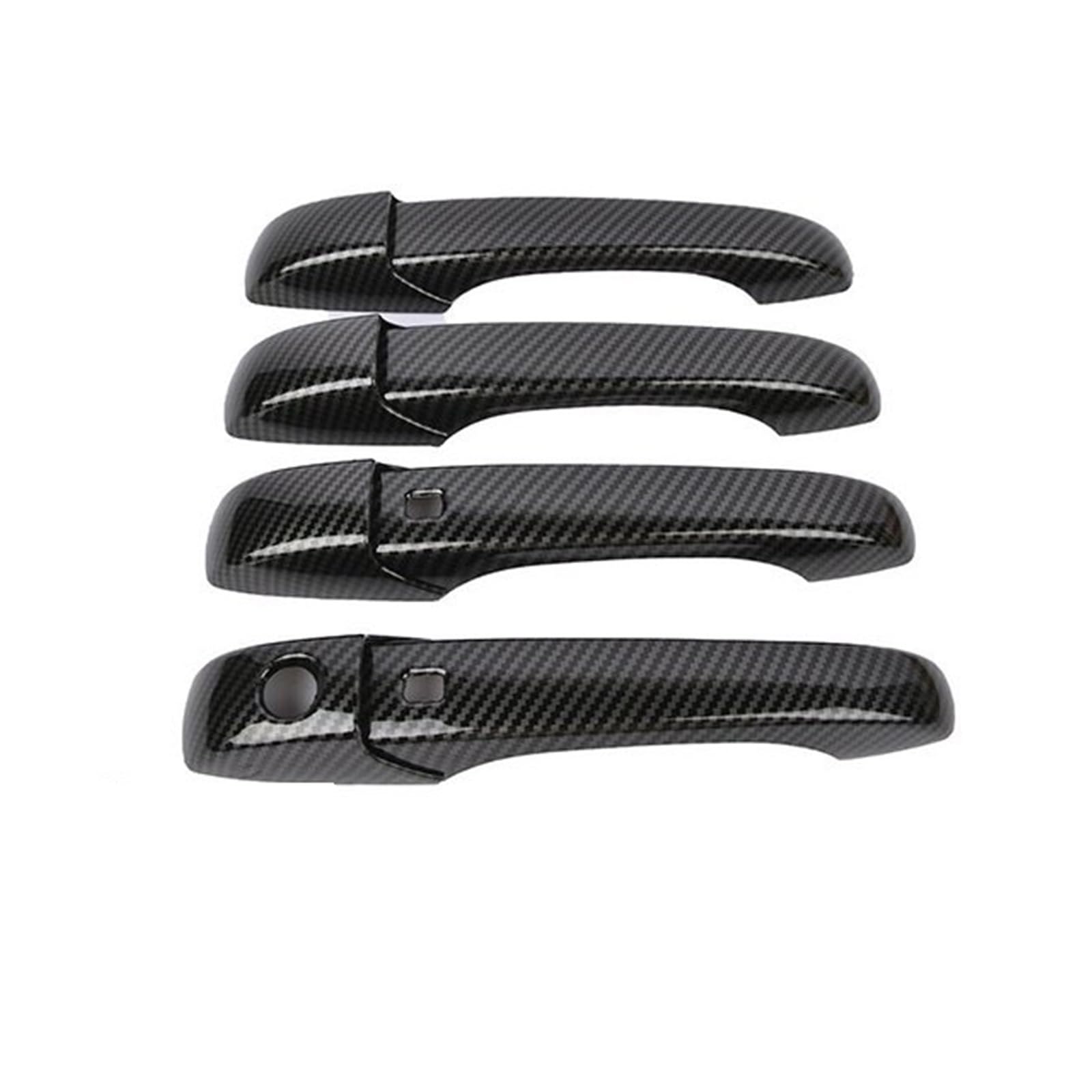 Ropaix Side Exterior Door Handle for Dodge for Caliber 2007-2012 Car External Styling Stickers Carbon Fiber Smart Door Handle Cover(4Handle 2 Buttons)