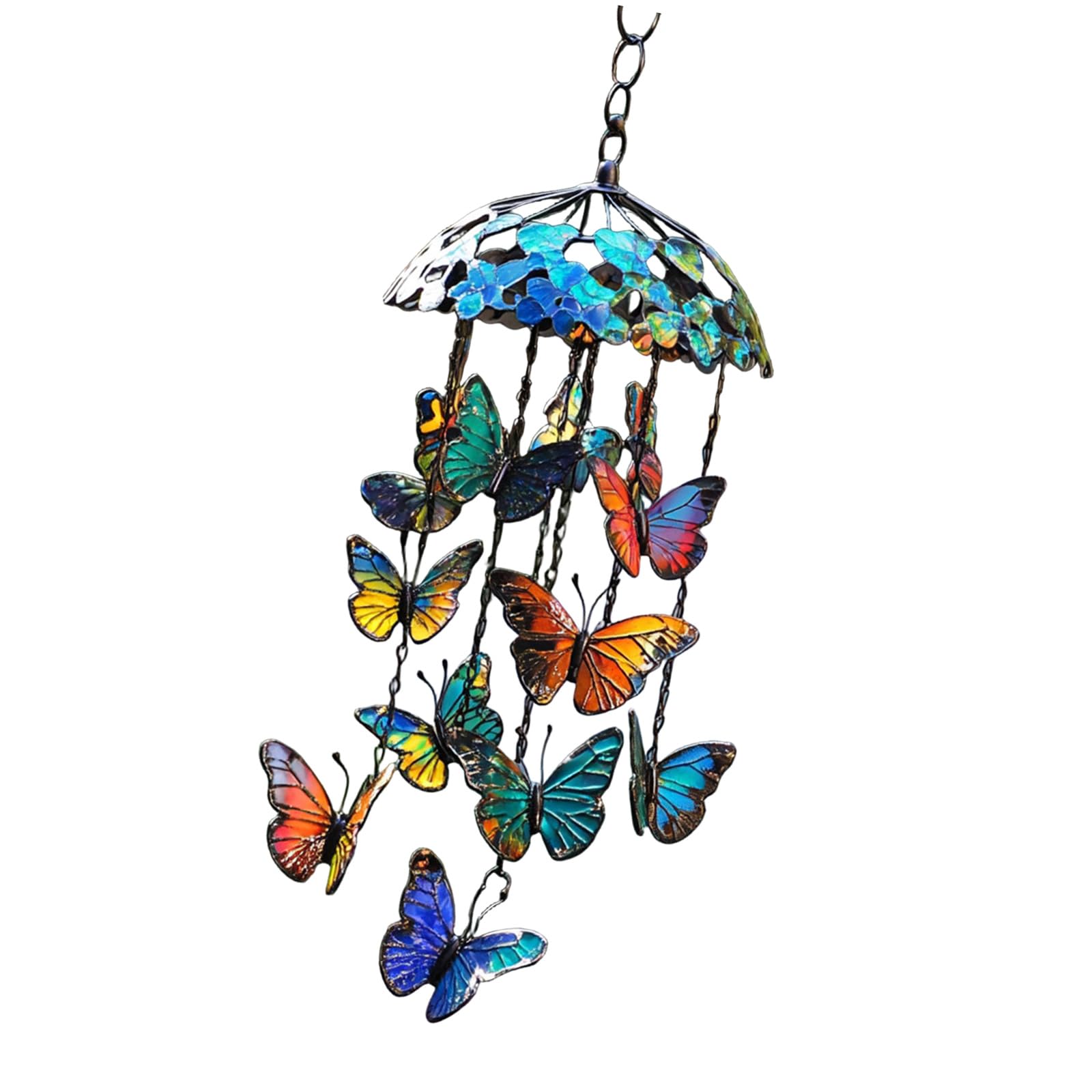 Carillon papillon en métal durable | Décoration de jardin chic