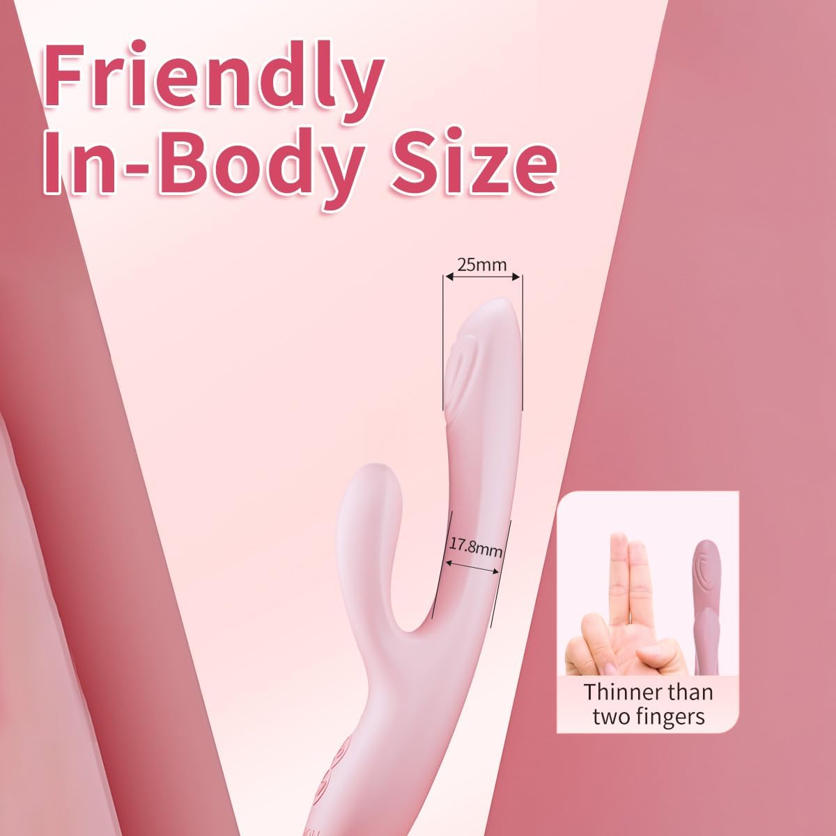 Dual Rabbit Dildo Vibrator Personal Massager Adult Sex Toys with 16 Pleasure Modes Waterproof Soft Silicone Massager Vibrator Rabbit Adult Sex Toys & Games