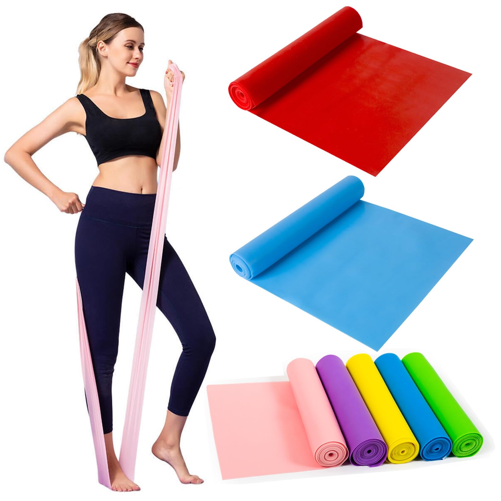 Elastic Resistance Bands, Exercise Strength Training for Women, Pilates, Yoga, Arms Upper, Shoulders