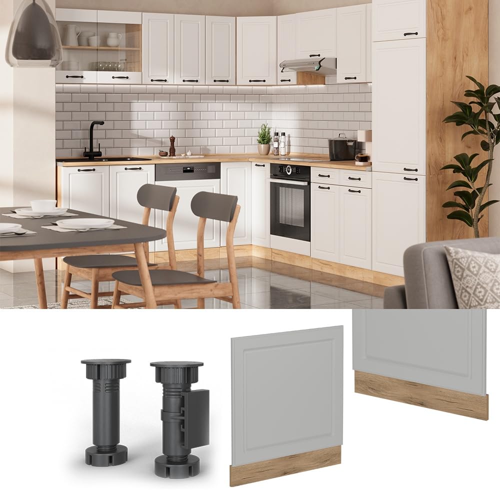 Vicco Frontblende R-Line, Weiß Landhaus, 60 cm