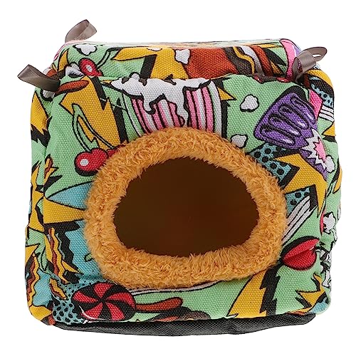COLLBATH 1 Pc Pequeño Nido De Mascotas Escondite De Múltiples Cámaras De Hámster Hamaca Cálido Cardenal Ropa De Cama para Hámster Jaula para Bichos Pequeños Casas De Hámster Roedor Felpa
