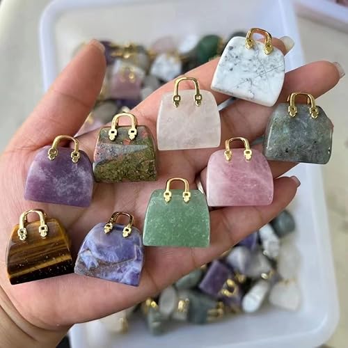 Miniatura 6 de 10 piezas de bolso de cristal escultura tallada a mano piedras curativas cristales curativos en forma de mano piedras de chakra, manualidades para