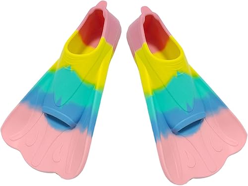 Aletas de natación para niños, aletas de entrenamiento de natación para niños, aletas cortas de natación para natación de regazo, aletas de natación