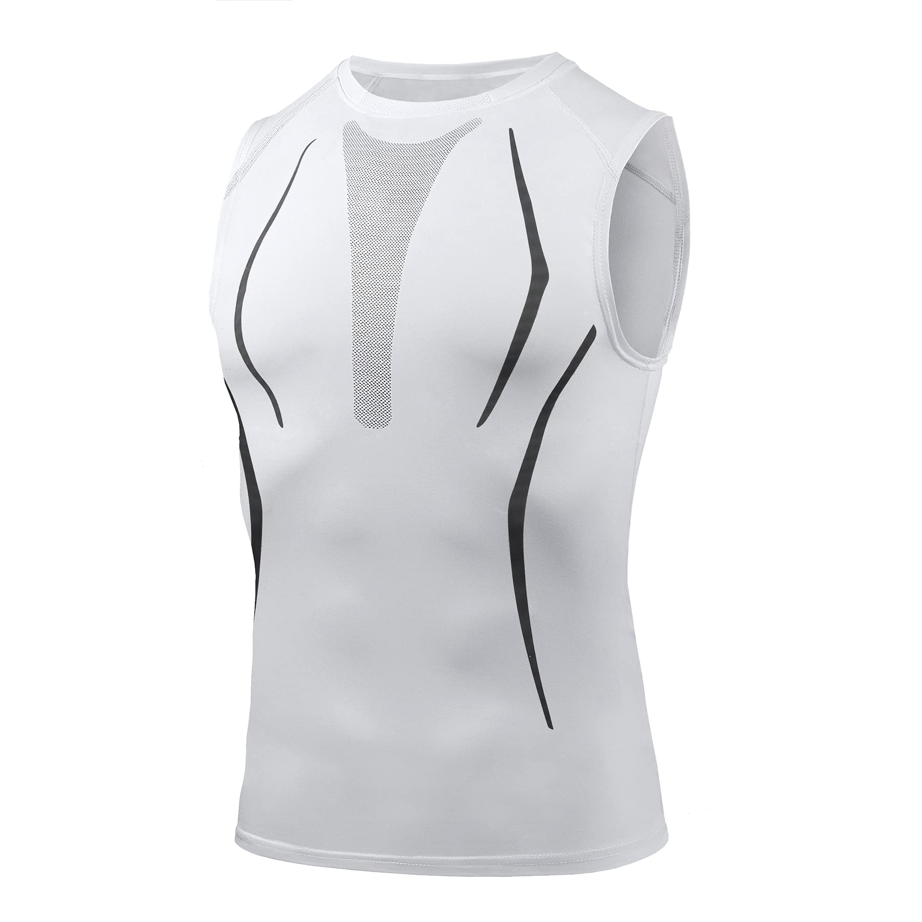 AMZSPORT Herren Kompressionsshirt Sports Tank Top Ärmelloses Funktionsshirt Laufshirt