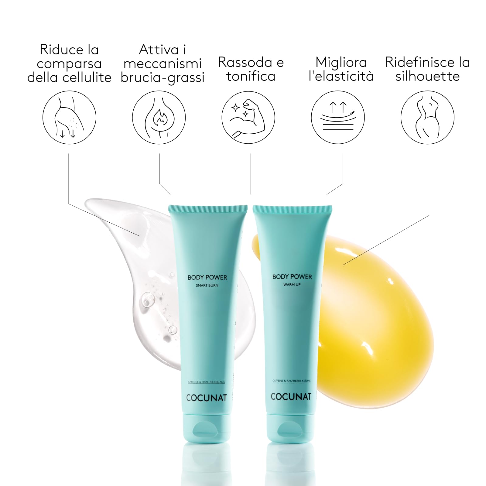 COCUNAT Body Power Crema Anticellulite Snellente Rassodante 150 ml + 125 ml | Trattamento snellente potente e rassodante alla caffeina. Riduce la cellulite, drena e ridefinisce la silhouette corpo.