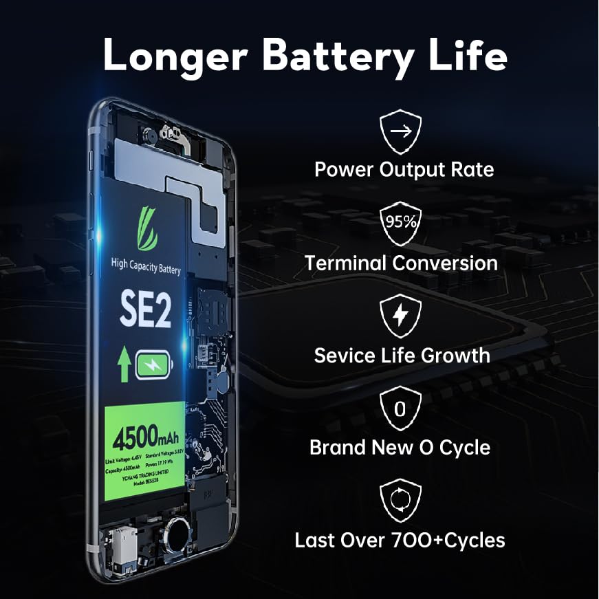 Amazon | LL TRADER iPhone SE 2020用バッテリー、4500mAh大容量