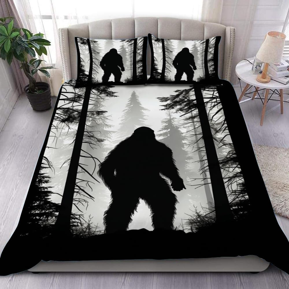 Bigfoot Bedding Set - Full Size, Queen Comforter Set, Duvet Cover, Quilt Set for Bigfoot Lovers