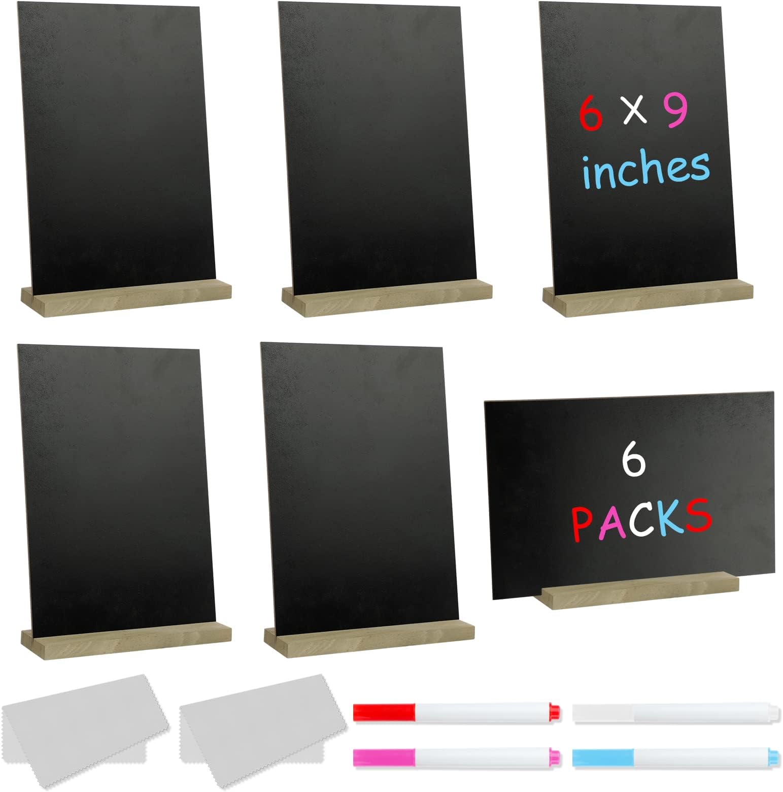 Chalkboard Signs 6 Pack Mini Double Sided Blackboard Message Boards