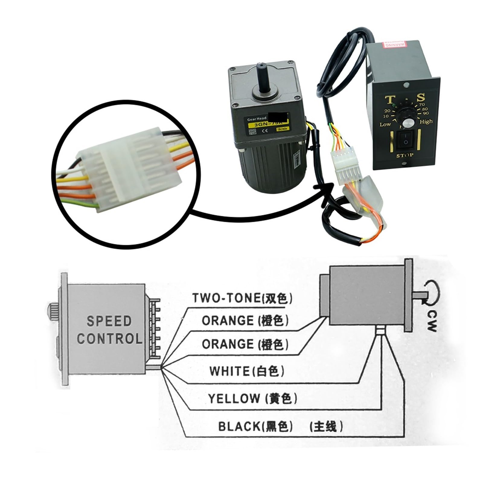 Motor 15 W Wechselstrommotor 220 V 50/60 Hz Einphasen-Asynchronmotor Induktionsmotor Welle 10 mm + Drehzahlregler 1350 U/min Gleichstrommotor(0-280rpm)