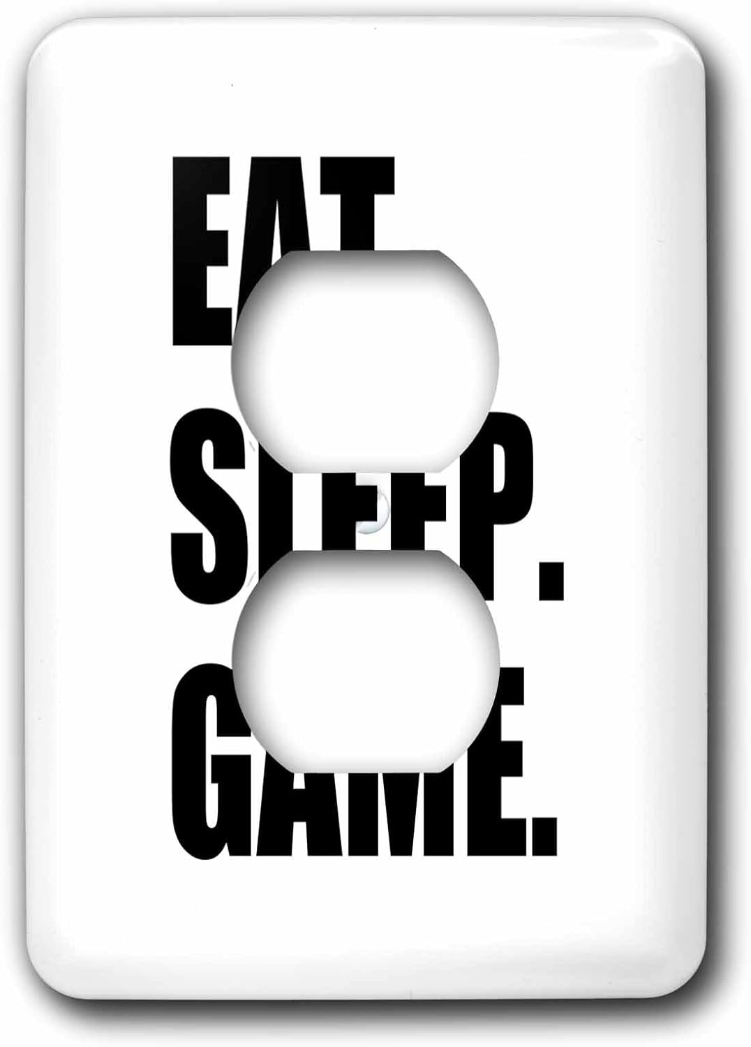 3dRose lsp_180406_6 Eat Sleep Game - Fun Gifts For Gamers - Black Text - Video Pro-Gamer - 2 Plug Outlet Cover