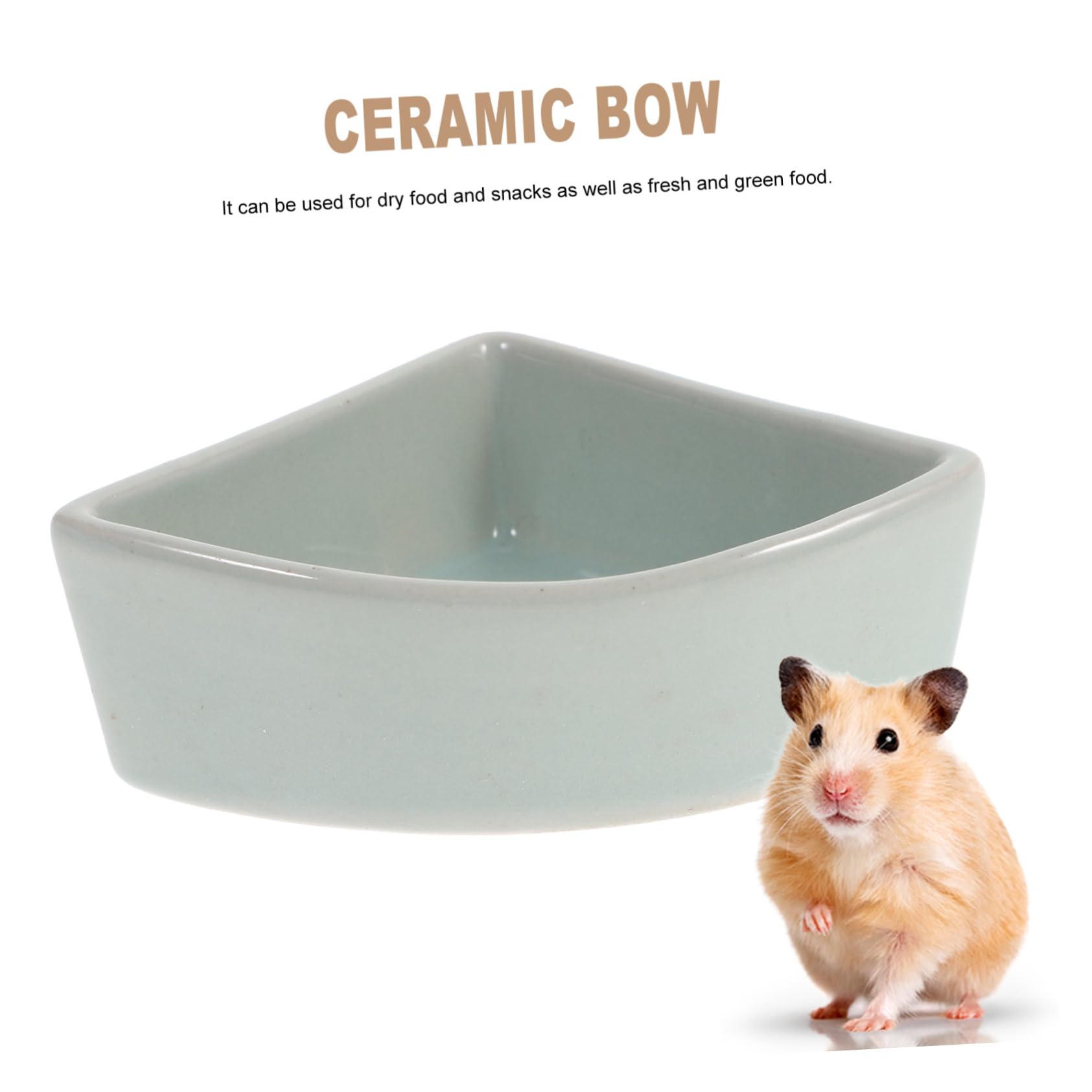 Sosoport Ciotola in Ceramica per Criceti e Orsacchiotti Dorati, Adatta per Cibo Asciutto e Fresco, Resistente al Morso, Design Anti-ribaltamento per Piccoli Animali