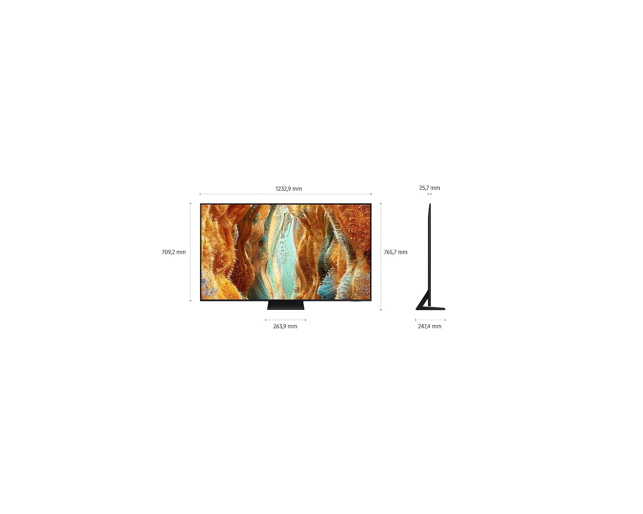 Samsung Neo QLED 4K QN70F 55 Zoll (140 cm) 4K Fernseher TV mit Neural Quantum AI Gen2 Prozessor, Quantum-Matrix-Technologie Slim, Upscaling, Smart TV, 55QN70F [2025]