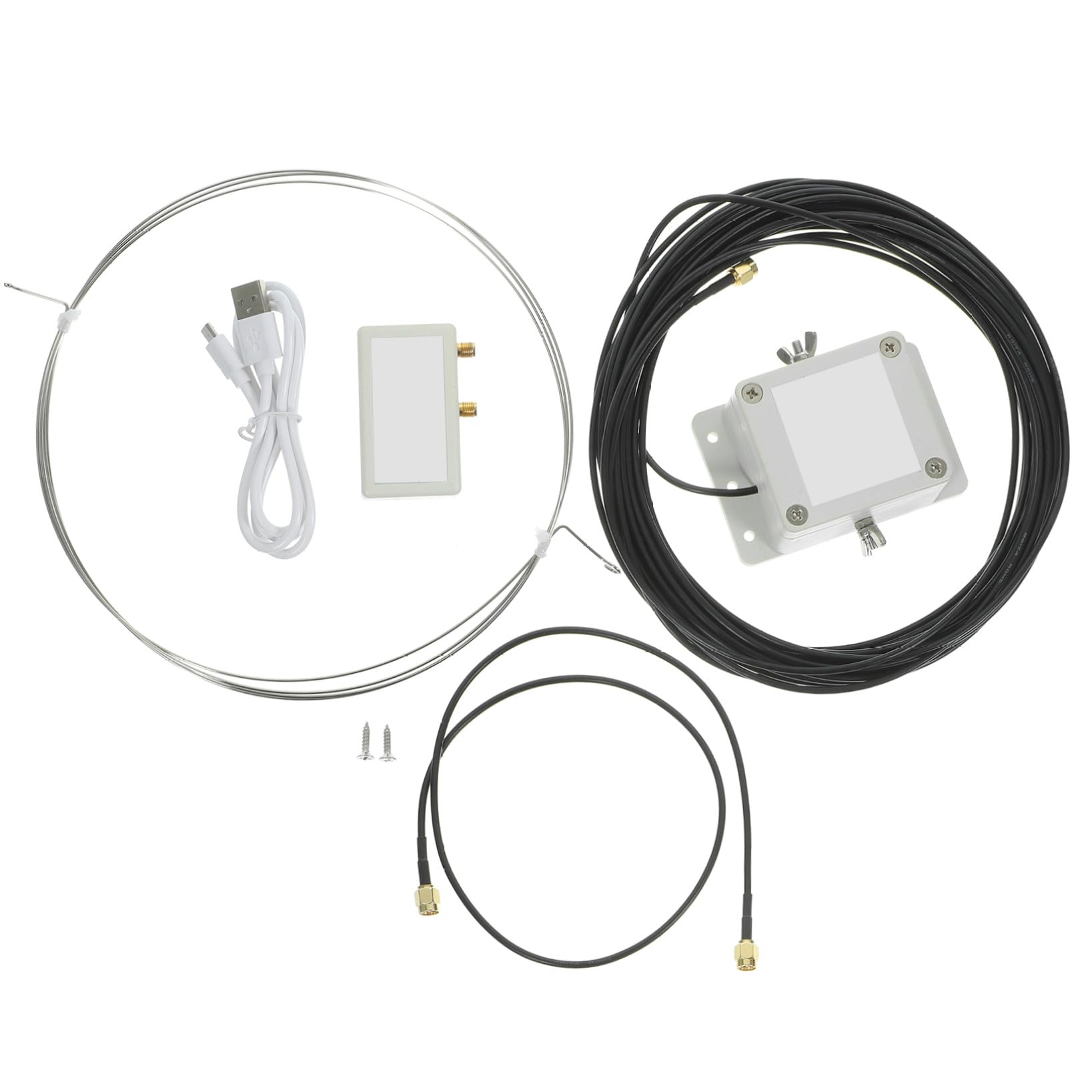 Housoutil Antenne Motif de 8 Interférences Active Mla-30 à Ondes Moyennes en Plastique pour Balcon et Toit