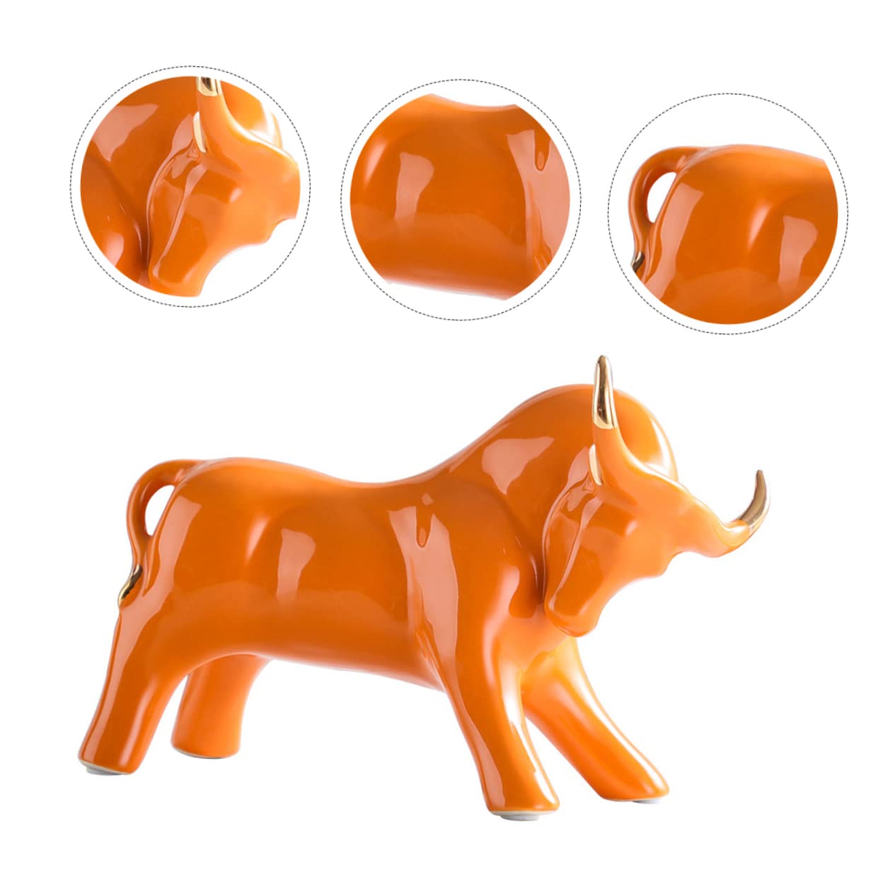 Amazon.co.jp: HOMOCONO 牛 装飾品 赤面 装飾 牛 像 ホーム 装飾 牛