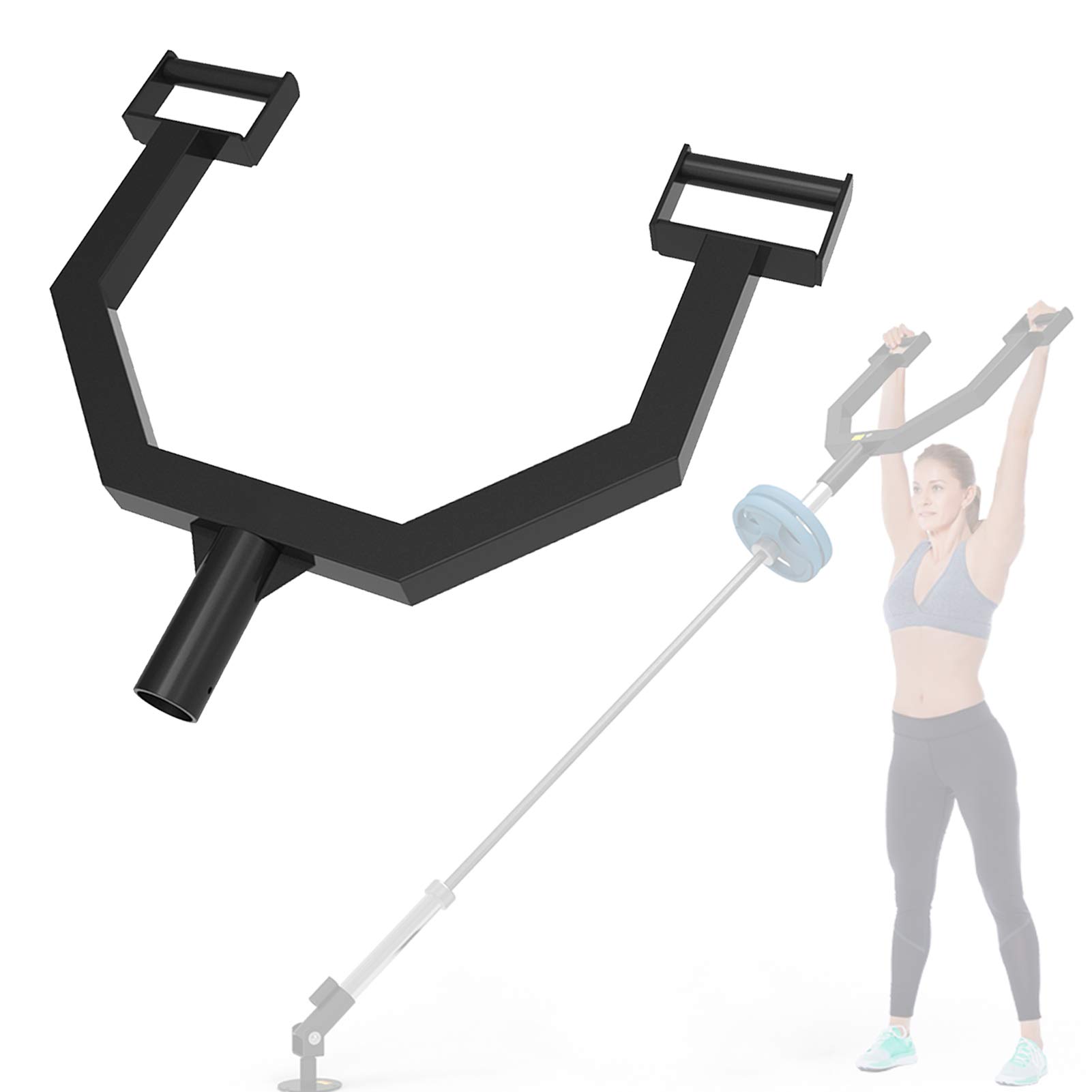 Buy Barbell Landmine Attachment, TBar Row Straight Grip Handle, Steel