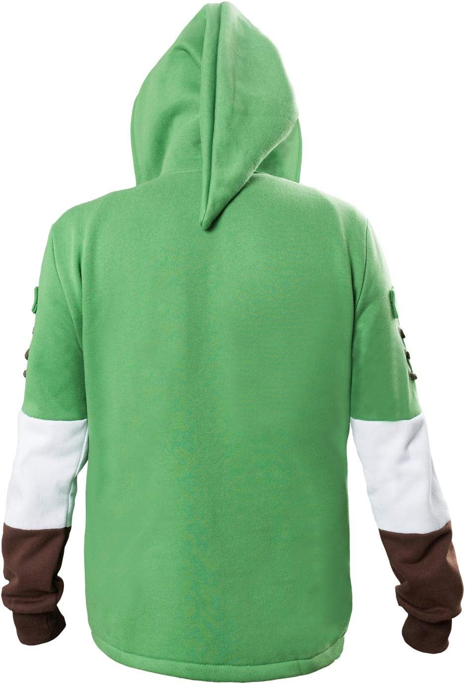 Ya-cos Adult Cosplay Hoodie Hooded Coat Zipper Jacket Green Sweatshirt Costume Outfit - Image 3