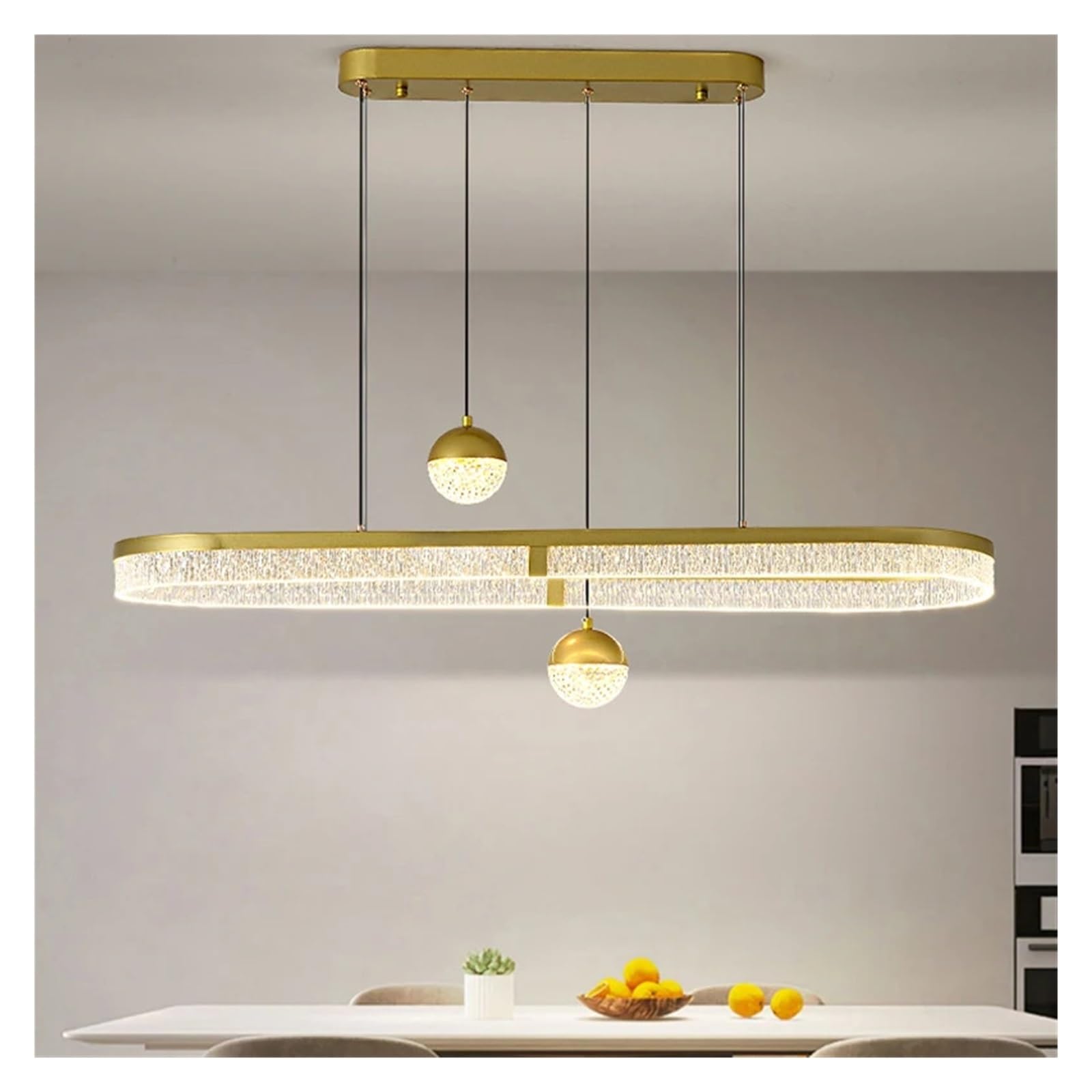 Suspension LED variable pour une ambiance salle à manger