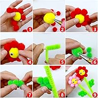 Vista 4 de Praisebank Pompones Azul Claro, 90 piezas, 1.5 pulgadas/4cm, Perfectos para Artes y Manualidades