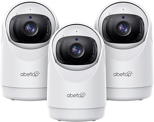 abetap Cámara de seguridad, cámara interior PTZ de 1080P para monitor de bebé, cámara para mascotasperros con aplicación de teléfono, detección de